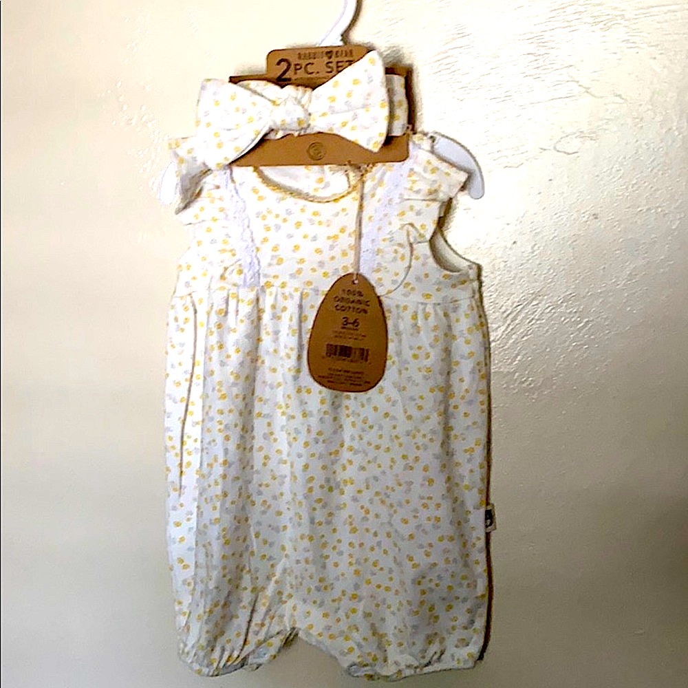 Rabbit and Bear 2 PC set Headband Onesie Cotton